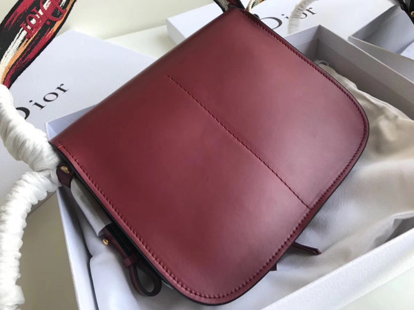 Christian Dior DIORODEO CALFSKIN FLAP BAG Red