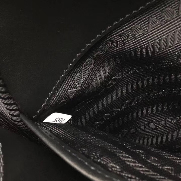 Prada Odette Saffiano leather bag Black/Red