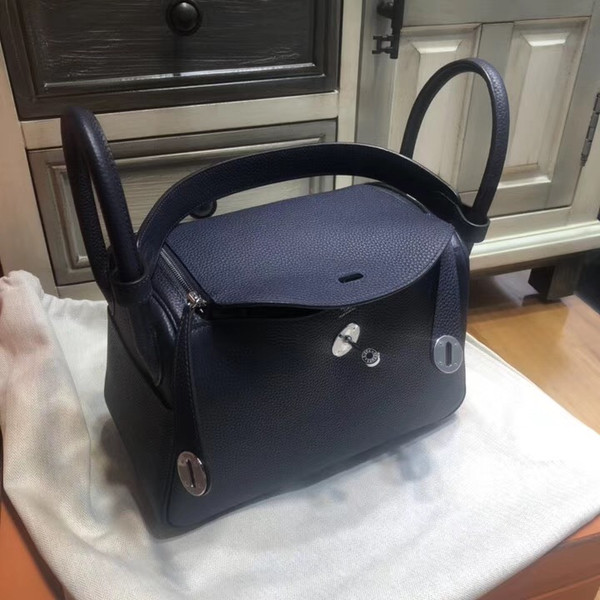 Hermes Blue De Pursse Lindy 26 Swift Palladium Hardware