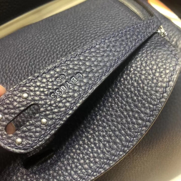 Hermes Blue De Pursse Lindy 26 Swift Palladium Hardware