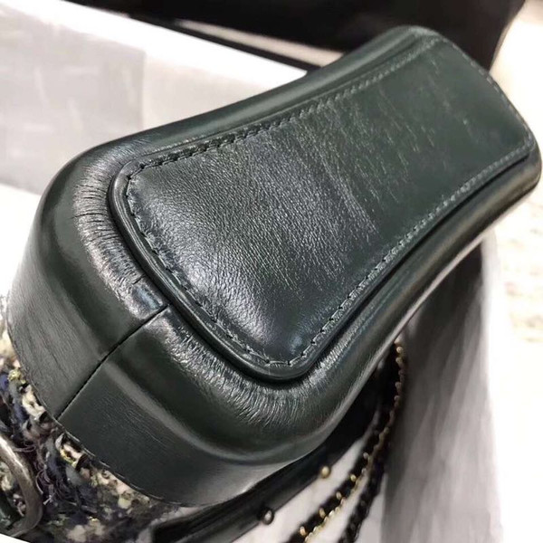 CHANEL'S GABRIELLE Small Tweed Green Hobo Bag