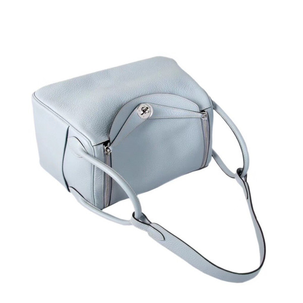 Hermes Lindy 30 Blue Lin Togo Palladium Hardware