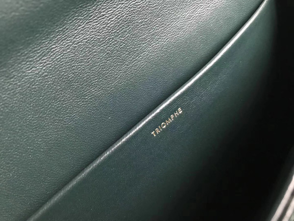 Celine MEDIUM TRIOMPHE BAG IN SHINY CALFSKIN GREEN