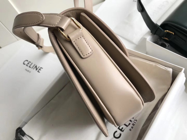 Celine MEDIUM TRIOMPHE BAG IN SHINY CALFSKIN NUDE