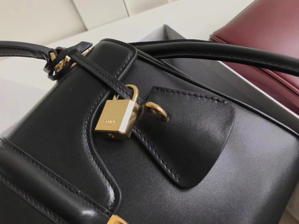 Celine  MEDIUM 16 BAG IN SATINATED CALFSKIN BLACK