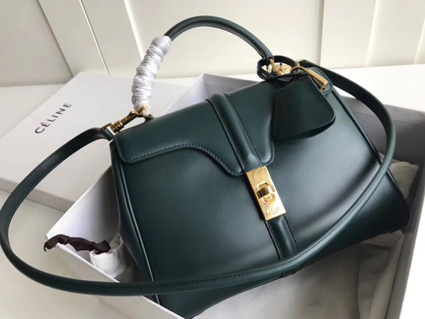 Celine  MEDIUM 16 BAG IN SATINATED CALFSKIN BLACK  AMAZON