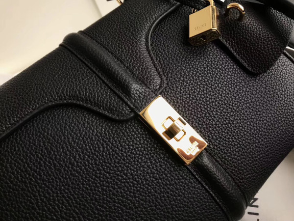Celine SMALL 16 BAG IN SATINATED CALFSKIN BLACK
