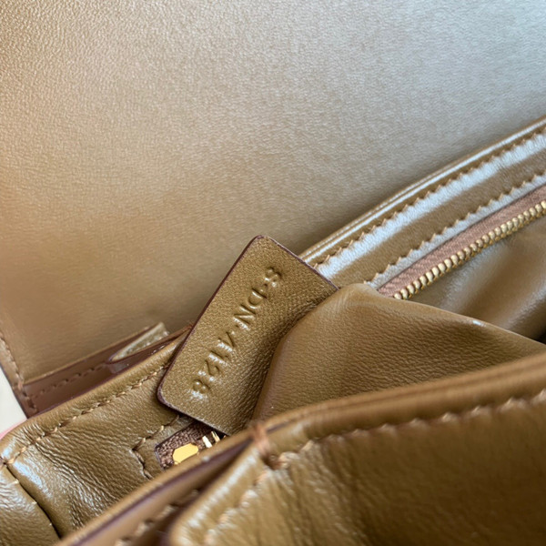 Celine LARGE TRIOMPHE BAG IN TEXTILE AND NATURAL CALFSKI
