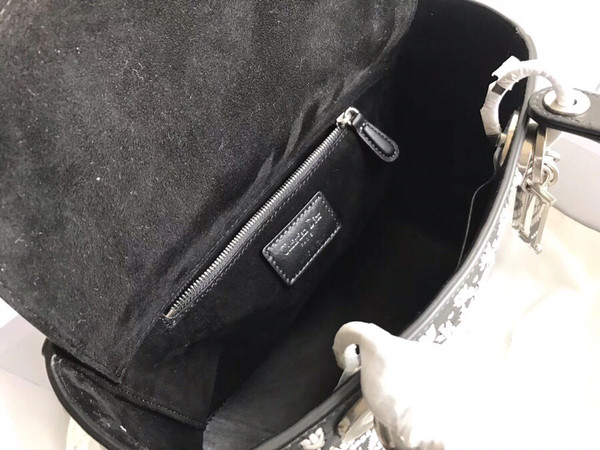 Christian Dior MINI LADY DIOR EMBROIDERED BAG Black