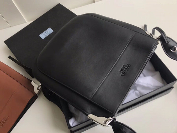 Prada Margit leather shoulder bag Black