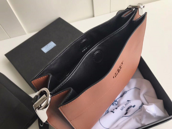 Prada Margit leather shoulder bag Brown