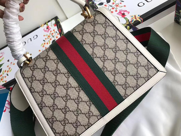 Gucci Queen Margaret small top handle bag White