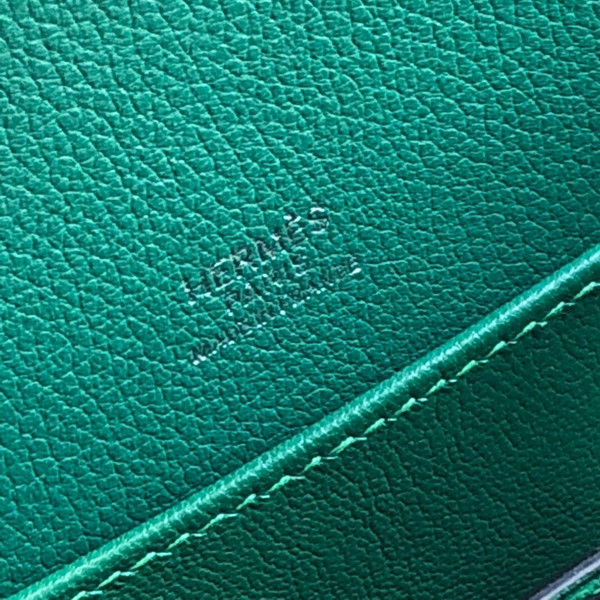 Hermes U4 Vert Evercolor Calfskin Mini Roulis Bag Palladium Hardware