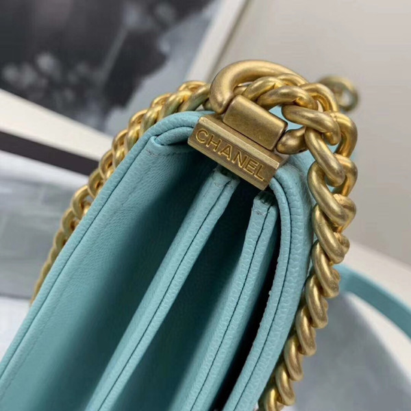 Chanel Large BOY CHANEL Handbag AS0132 Light Blue