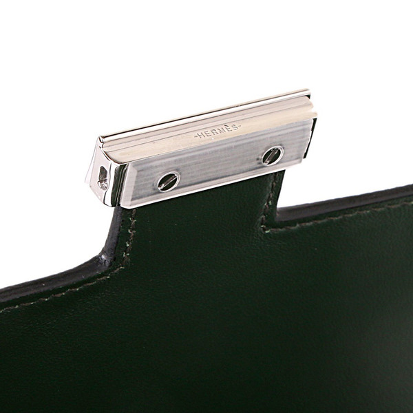Hermes  Vert Anglais 2Q Constance 18 Epsom bag with Palladium Hardwares