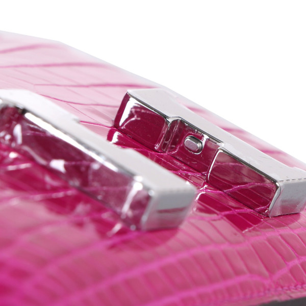 Hermes J5 Rose Scheherazade 18 Constance  Niloticus Crocodile with Palladium Hardware