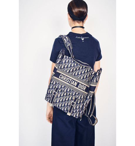 Christian Dior EMBROIDERED CANVAS BACKPACK