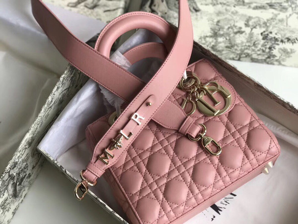 Christian Dior MY ABCDIOR LAMBSKIN BAG Pink