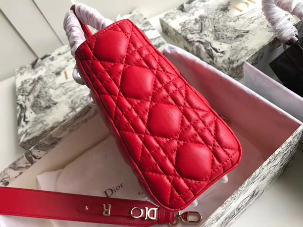 Christian Dior MY ABCDIOR LAMBSKIN BAG Bright Red
