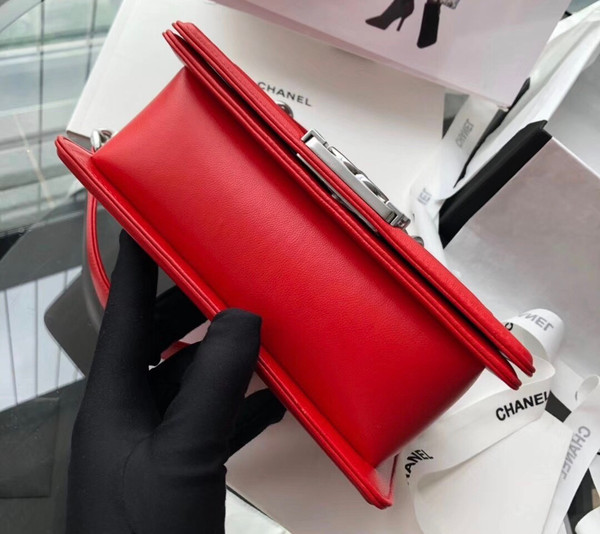 Chanel Small BOY CHANEL Handbag Classic Red