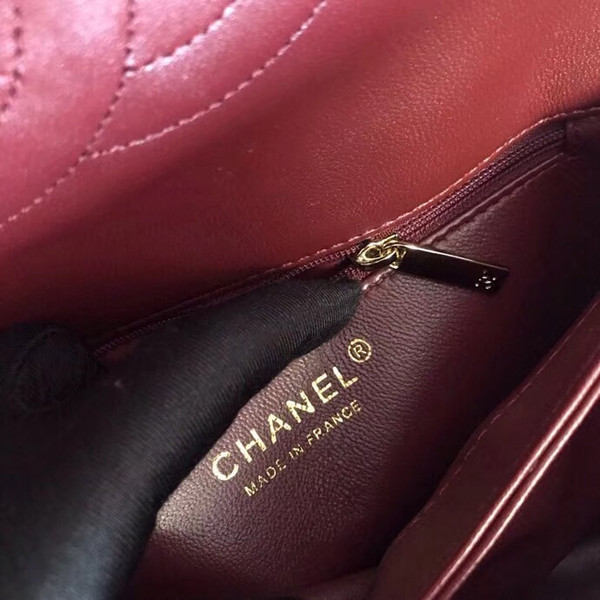 Chanel  Small Trendy CC Top Handle Bag Quilted Lambskin Bordeaux