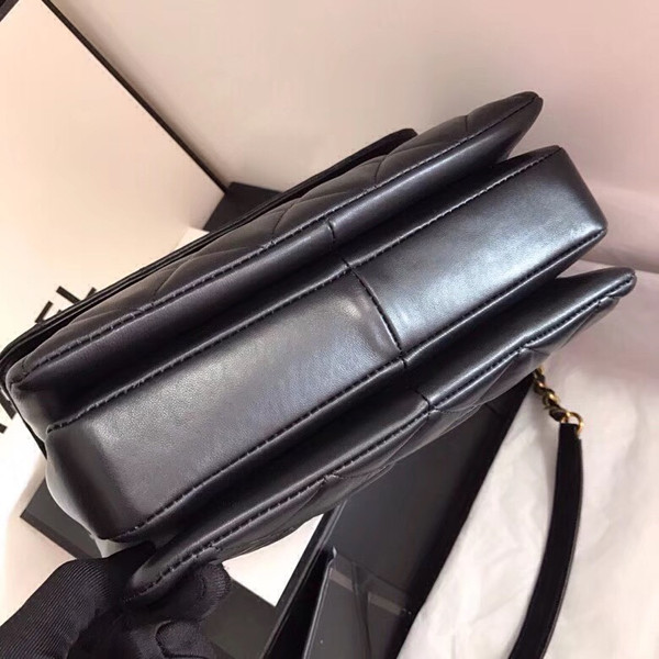 Chanel  Small Trendy CC Top Handle Bag Quilted Lambskin Black