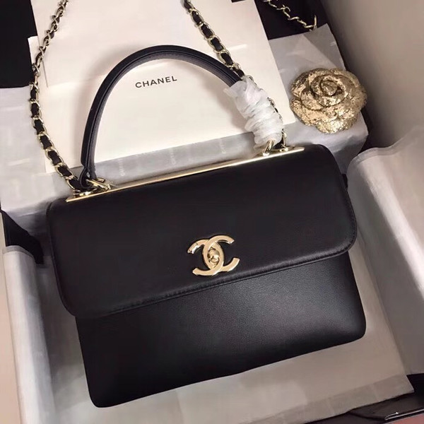 Chanel Small Flap Bag With Top Handle A57147 Black