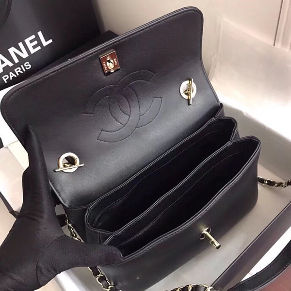 Chanel Small Flap Bag With Top Handle A57147 Black