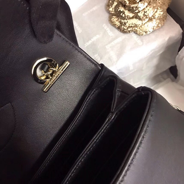 Chanel Small Flap Bag With Top Handle A57147 Black