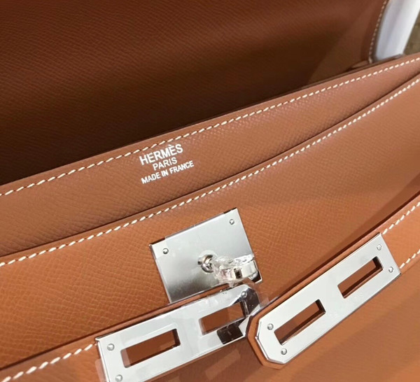 Hermes Kelly Depeche 38 Briefcase in CK37 Gold with Palladium Hardware