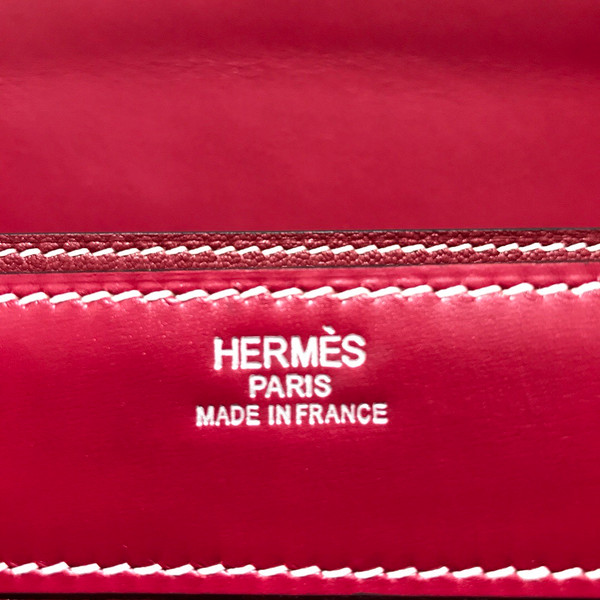 Hermes Kelly Depeche 38 Briefcase in Bordeaux Box Leather with Palladium Hardware