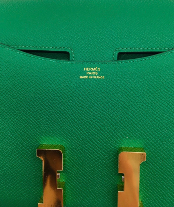Hermes Vert Vértigo Constance Epsom leather 18cm Gold Hardware