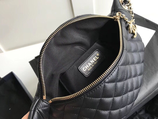 Chanel Matelasse Bum-Bag Waist Porch Black bag