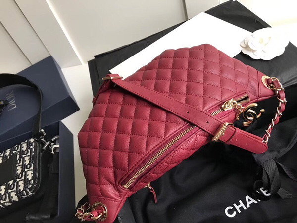 Chanel Matelasse Bum-Bag Waist Porch Red  bag