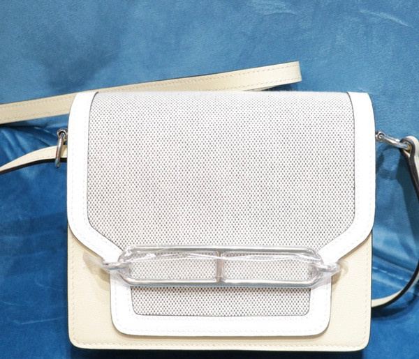 Hermes Special Order Canvas/Swift  Roulis Bag