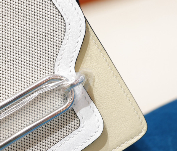 Hermes Special Order Canvas/Swift  Roulis Bag
