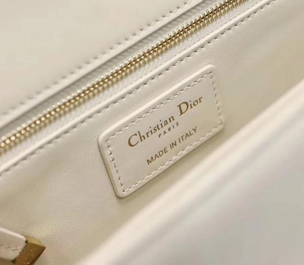 Christian Dior 30 MONTAIGNE CALFSKIN BAG OFF-WHITE
