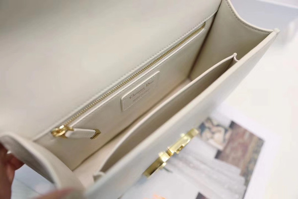 Christian Dior 30 MONTAIGNE CALFSKIN BAG OFF-WHITE