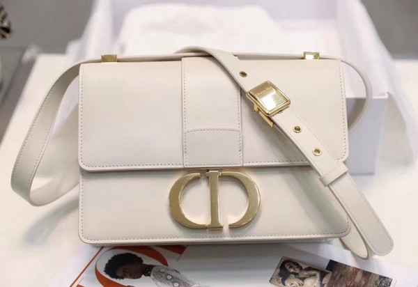 Christian Dior 30 MONTAIGNE CALFSKIN BAG OFF-WHITE