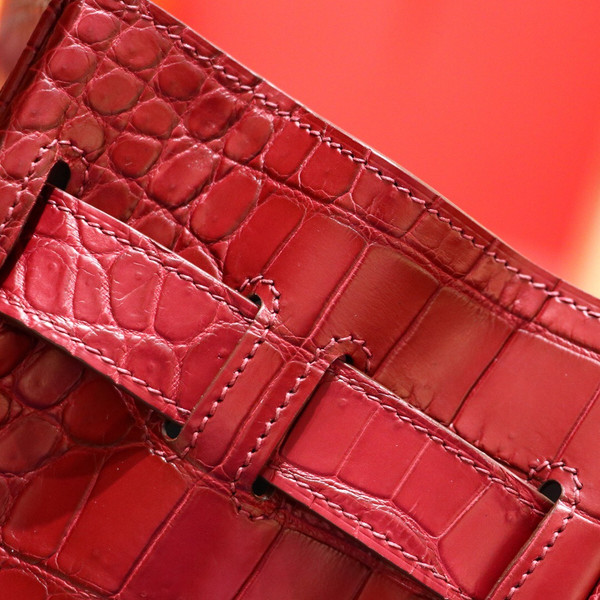 Hermes Special Order Matte Niloticus Crocodile  Kelly Toile Bag 40 CM
