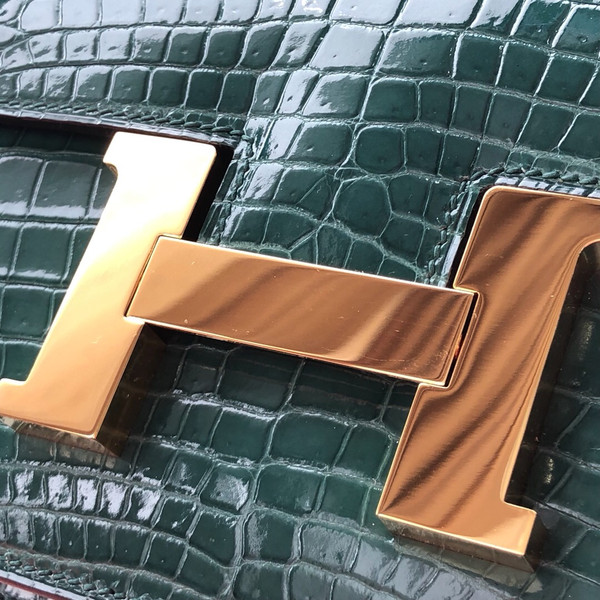 Hermes 6Q VERT EMERAUDE Constance 23 Alligator