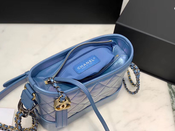 CHANEL'S Iridescent GABRIELLE Small Hobo Bag Blue