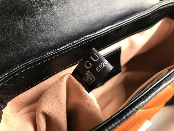 Gucci GG Marmont small top handle bag Cognac Leather