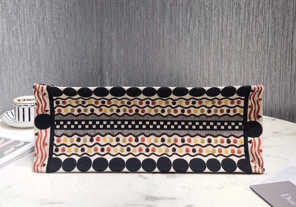 Christian Dior DIOR BOOK TOTE BAG IN EMBROIDERED CANVAS