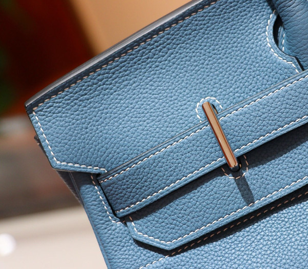 Hermes 75 Bleu Jean Togo Shoulder Birkin JPG 42cm