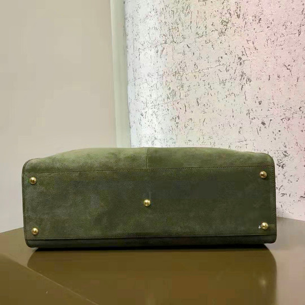 Fendi PEEKABOO X-LITE LARGE Green suede bag