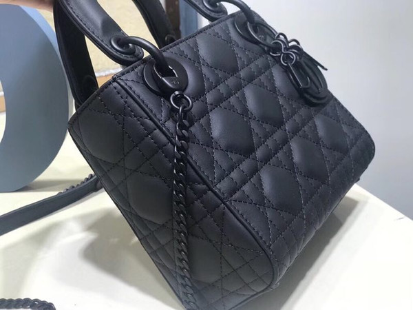 CHRISTIAN DIOR LADY DIOR MINI ULTRA-MATTE BAG