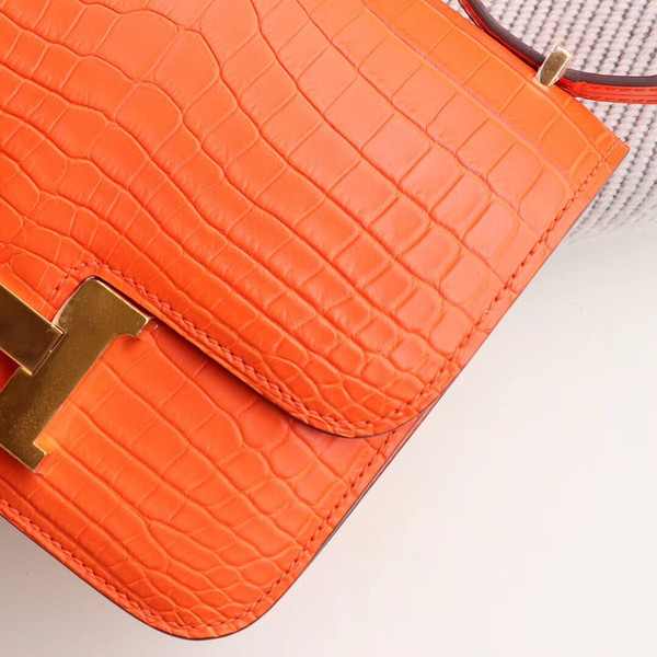 Hermes Orange Constance 18 Alligator