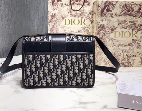 Christian Dior 30 MONTAIGNE DIOR OBLIQUE BAG BLUE