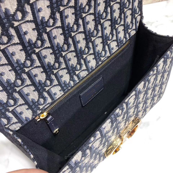 Christian Dior 30 MONTAIGNE DIOR OBLIQUE BAG BLUE